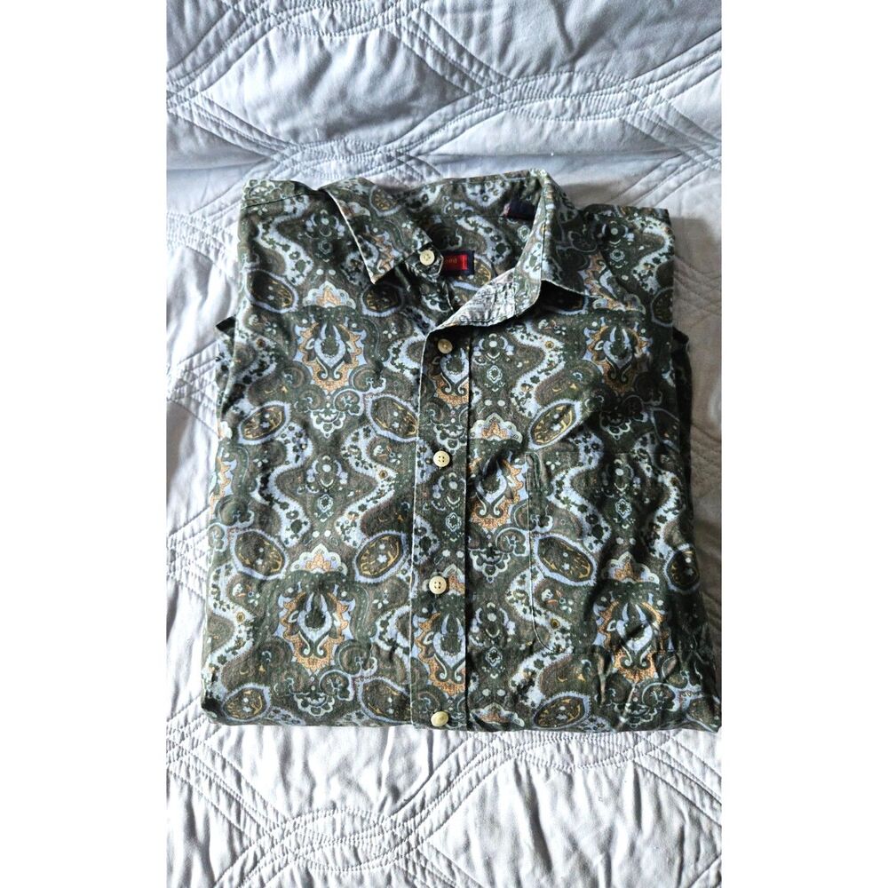 Vintage Austin Reed London Paisley Shirt Mens Large Cotton Bespoke Fit